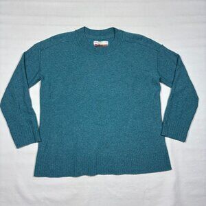 Anthropologie Pilcro Alani 100% Cashmere Aqua Blue Crewneck Sweater Womens Med